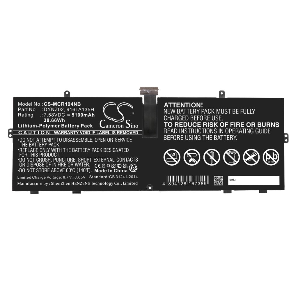 Baterija za tablet Microsoft CS-MCR194NB