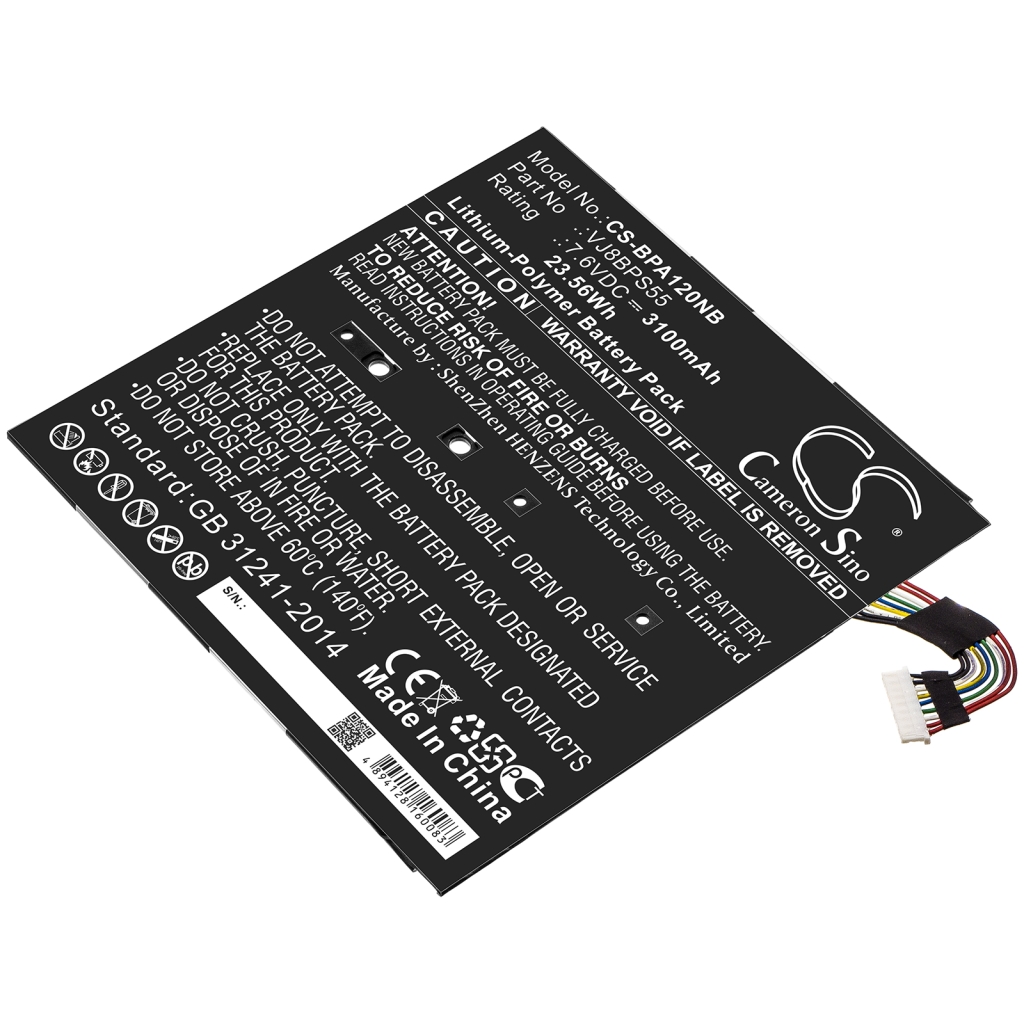 Compatible battery replacement for Sony VJ8BPS55