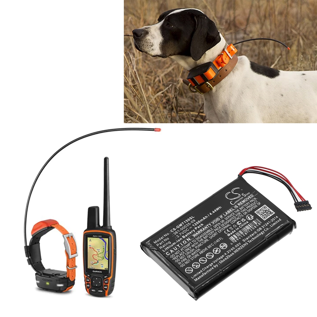 Dog Collar Battery Garmin CS-GMT150SL