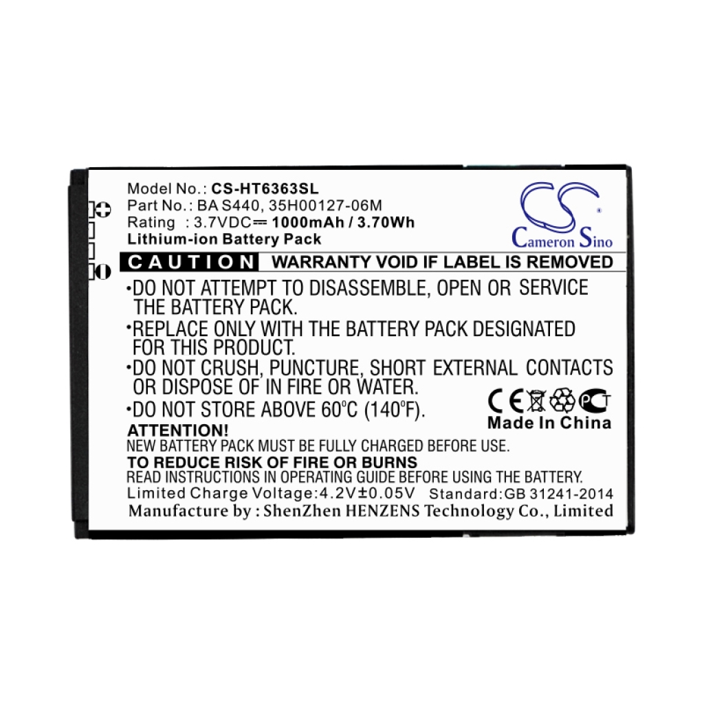 Mobile Phone Battery Verizon CS-HT6363SL