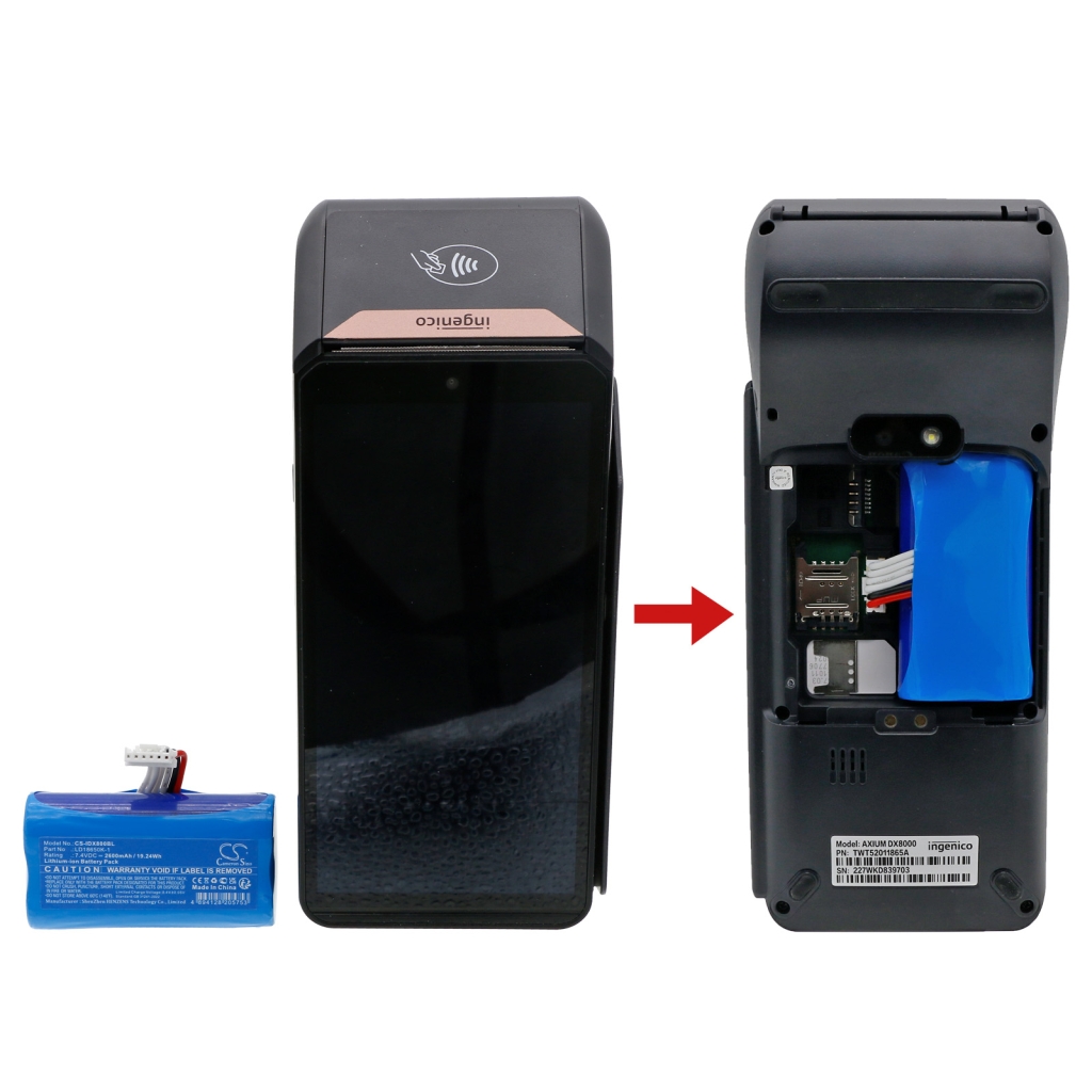Baterija za terminal za plaćanje Ingenico AXIUM DX8002