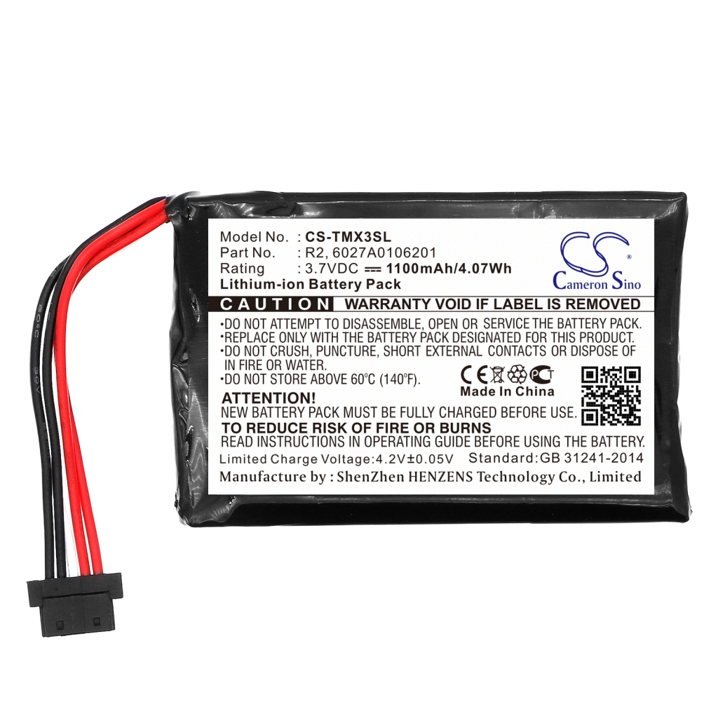 Compatible battery replacement for TomTom 6027A0106201