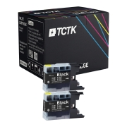 TCTK Tinte LC12 komplet od 2 crna kompatibilan s Brother DCP-J 525 N W, za DCP-J 540 N, za DCP-J 725 DW, za DCP-J 740 N, za DCP-J 925 DW N, za DCP-J 940 N-B N-W, za MFC-J 280 W, za MFC-J 425 W
