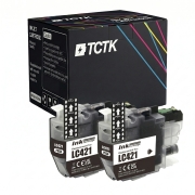TCTK tintni ulošci LC-421 pakiranje 2 kom crna kompatibilni s Brother DCP-J 1050 DW DCP-J 1140 DW DCP-J 1800 DW MFC-J 1010 DW, zamjenjuje LC421BK