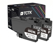 Ink Replaces Brother LC-427XL (LC427XLBK) TCTK Ink Cartridges LC-427XL 2-pack Black compatible with Brother HL-J 6010 DW, MFC-J 5955 DW, MFC-J 6950, MFC-J 6955 DW, MFC-J 6957 DW DWT, MFC-J 6959 DW, replaces LC427XLBK