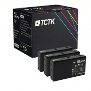 TCTK Ink Cartridges T7011 4-pack Black compatible with Epson WorkForce Pro WP-4000 WP-4015DN WP-4095DN WP-4500 WP-4515DN WP-4525DNF WP-4595DNF, replaces C13T70114010