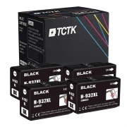 TCTK Ink Cartridges 932XL 4-pack Black compatible with HP OfficeJet 6100 6600 6700, for OfficeJet 6700 Premium, for OfficeJet 7110, for OfficeJet 7110 wide format, replaces CN053AE