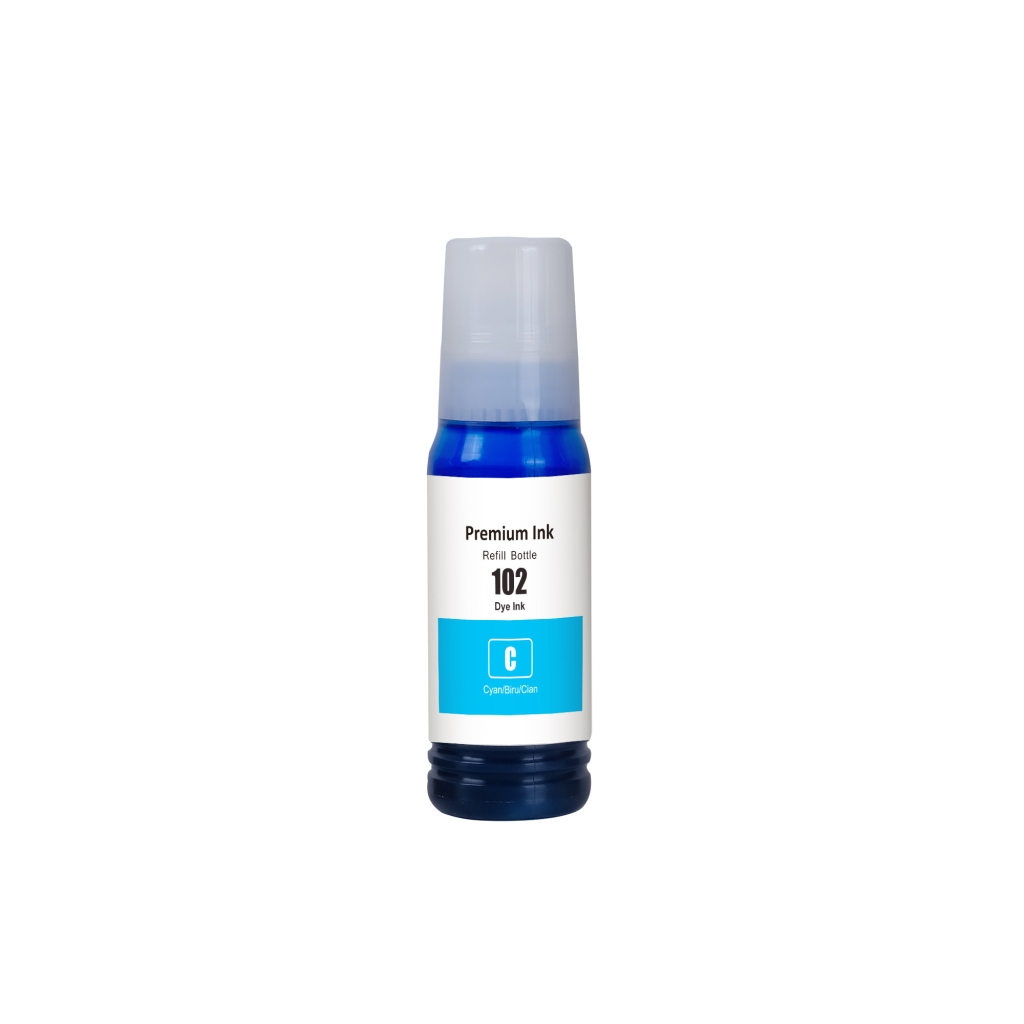 Compatible with Epson 102 / 70ml Ink Cyan (Printing ink - Dye)