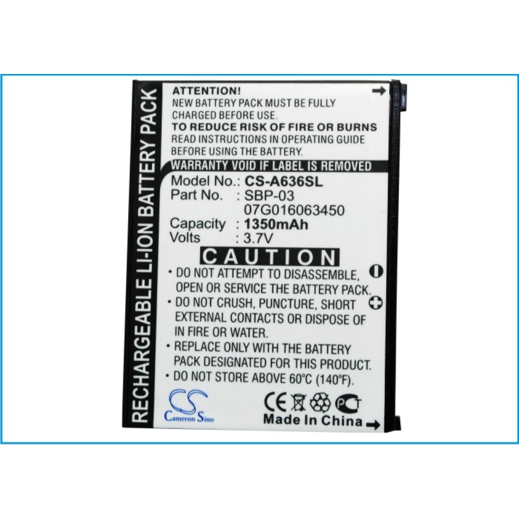 Baterija za GPS, Navigator Asus CS-A636SL