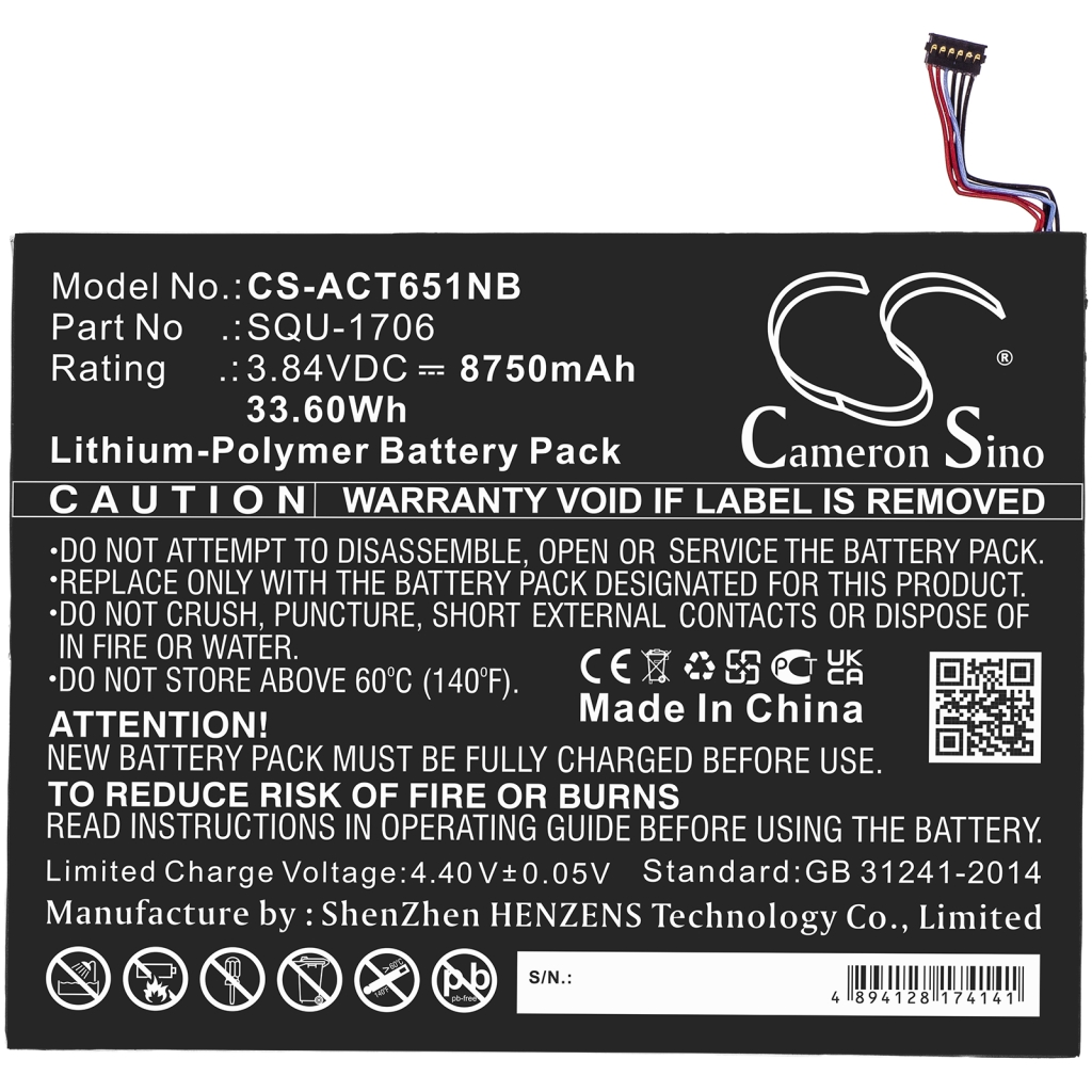 Baterija za tablet Acer CS-ACT651NB