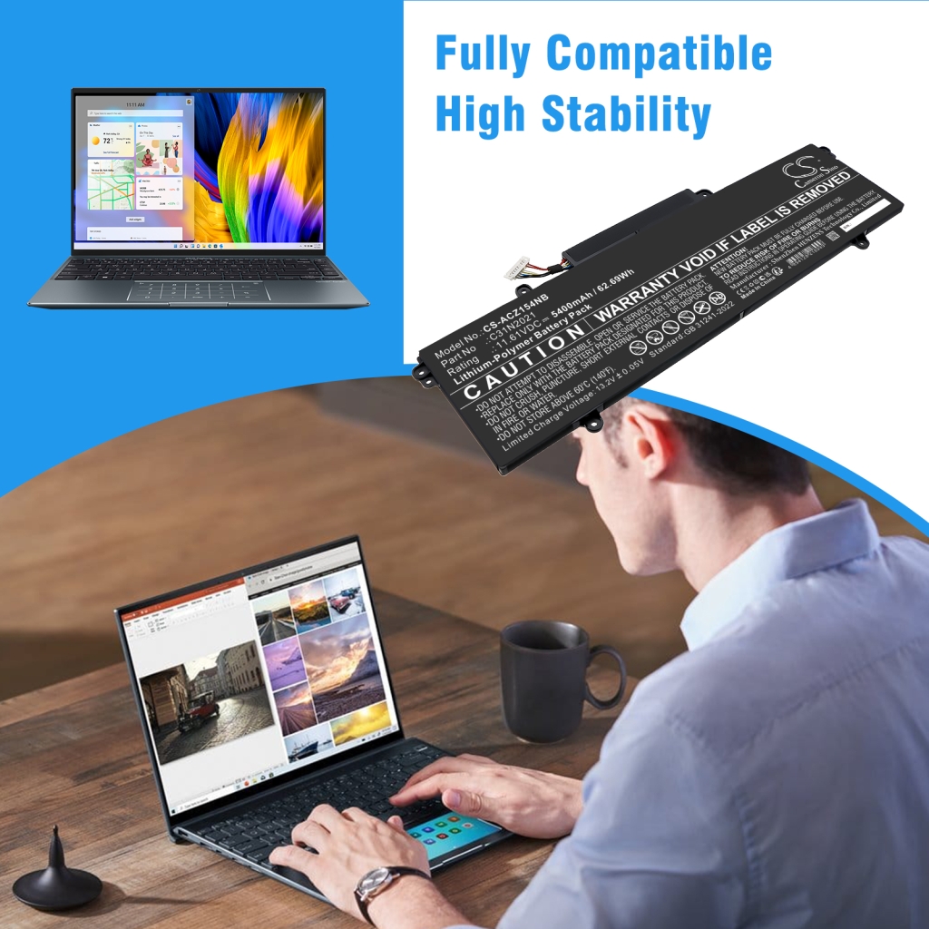 Baterija za prijenosno računalo Asus Zenbook 14X OLED UX5401ZA-L7015X (CS-ACZ154NB)
