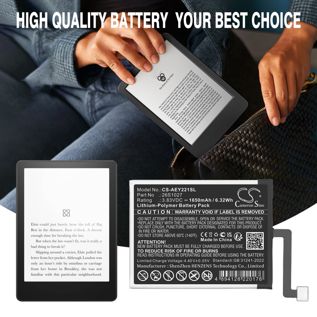 Batteries Ebook, eReader Battery CS-AEY221SL