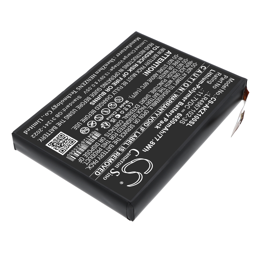 Battery compatible with Aokzoe CS-AKZ100SL