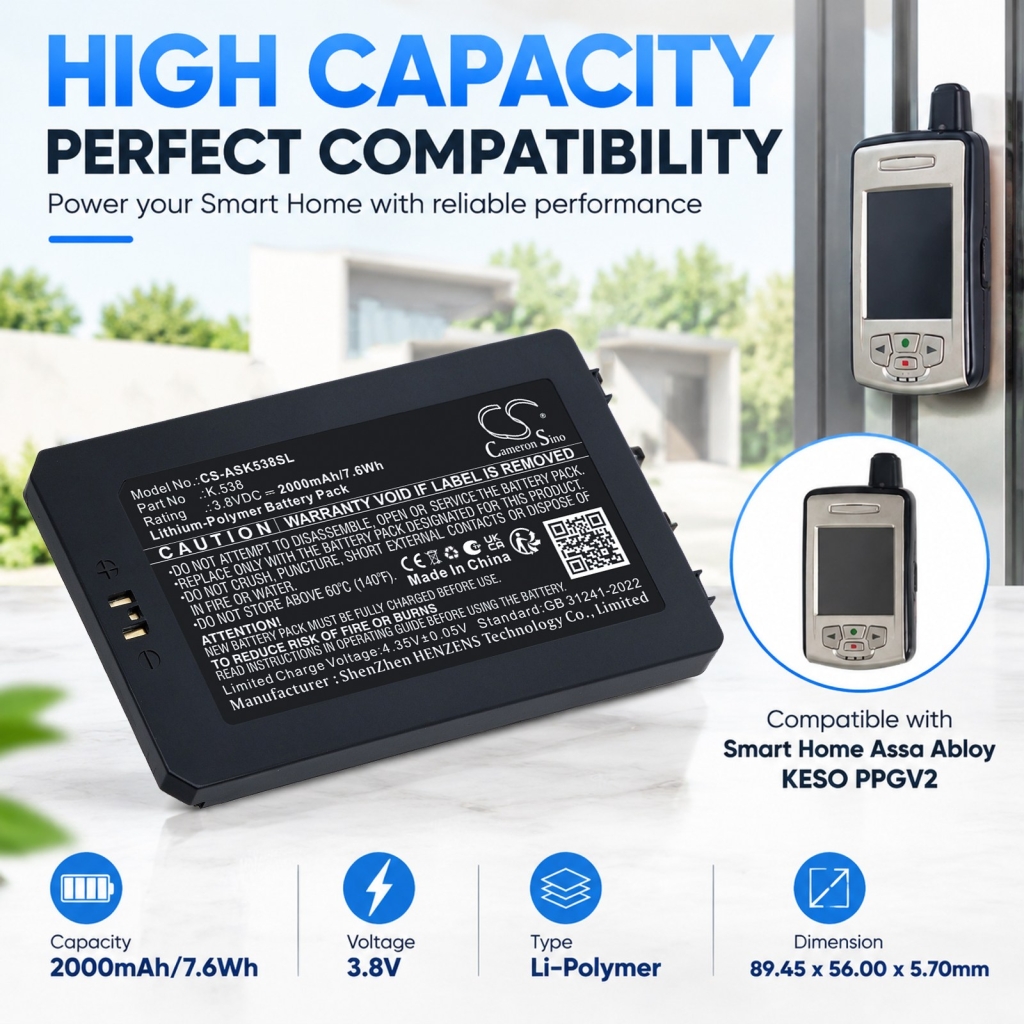 Battery for Assa Abloy EM4450