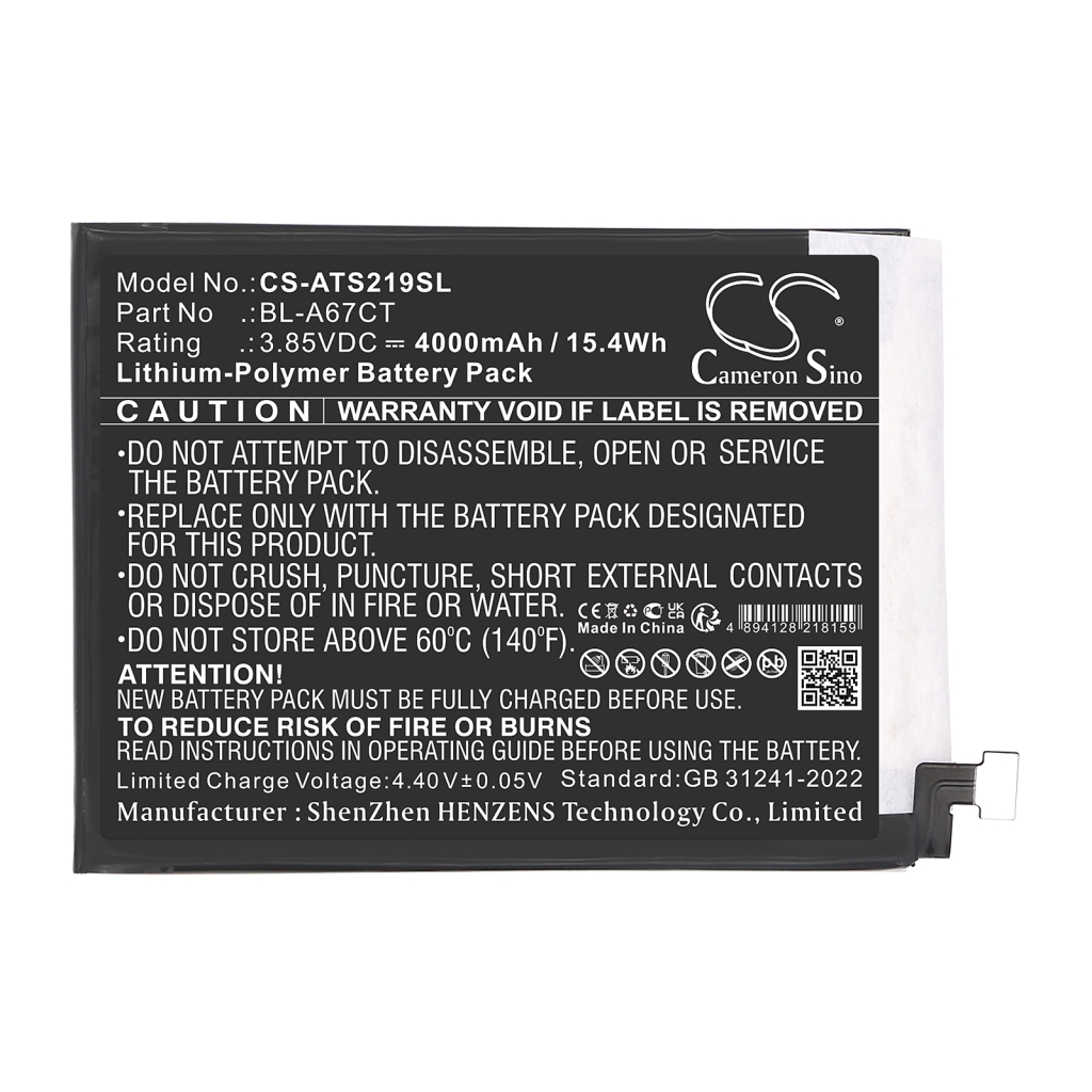 Baterija Zamjenjuje BL-A67CT