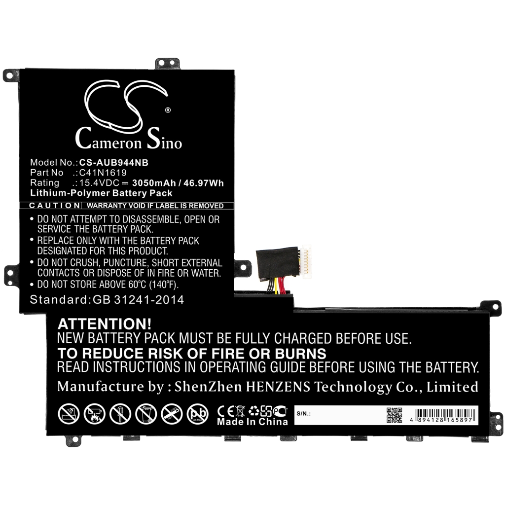 Kompatibilna zamjena baterije za Asus 0B200-02350100,C41N1619