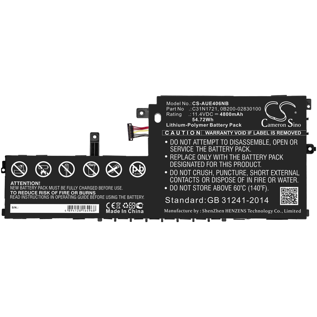 Kompatibilna zamjena baterije za Asus 0B200-02830100,C31N1721
