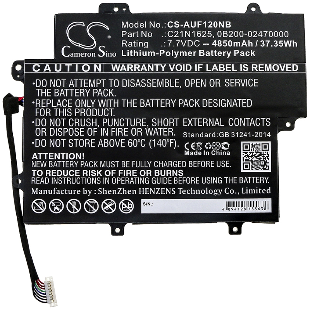 Kompatibilna zamjena baterije za Asus 0B200-02470000,C21N1625