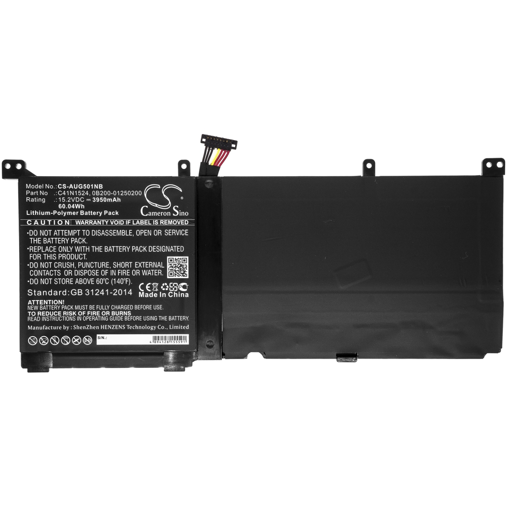 Kompatibilna zamjena baterije za Asus 0B200-01250200,C41N1524