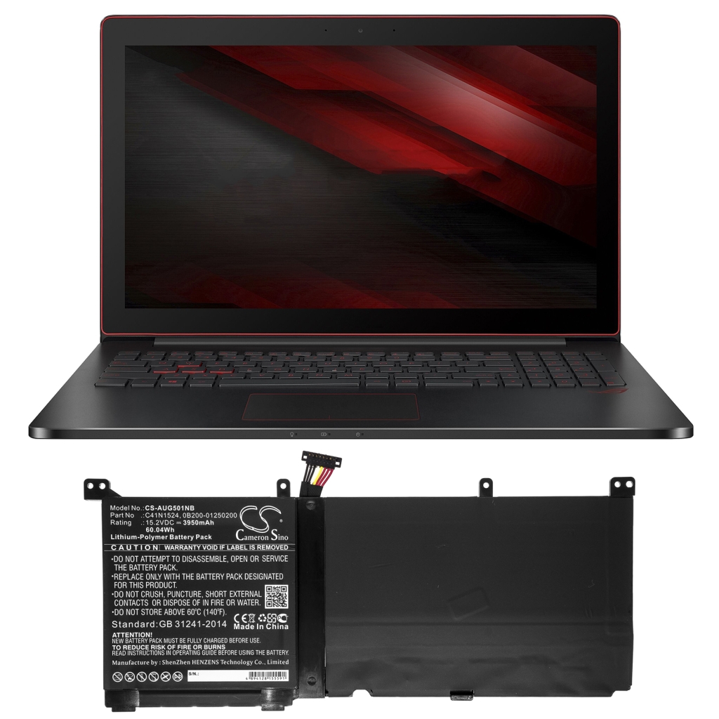 Kompatibilna zamjena baterije za Asus 0B200-01250200,C41N1524
