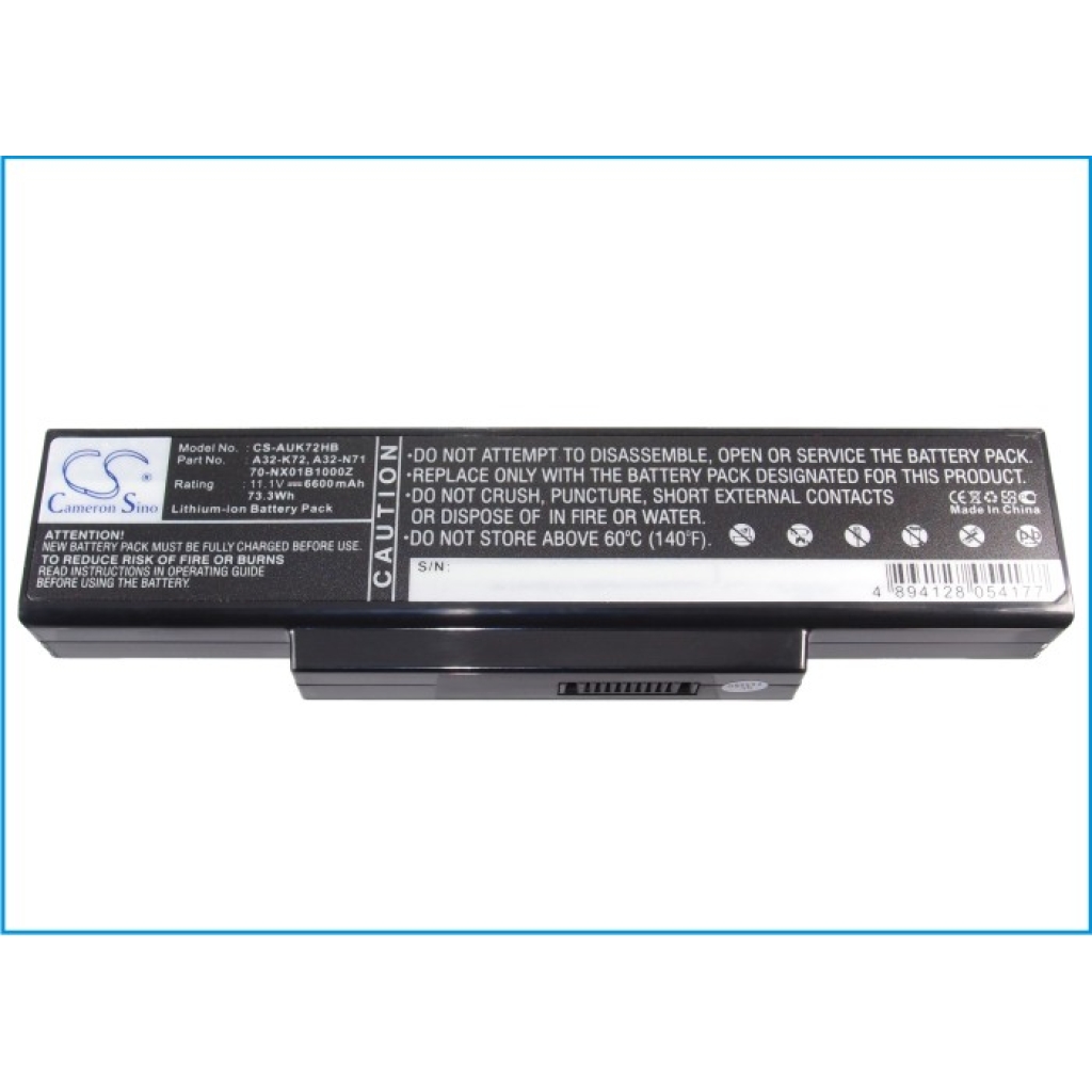 Baterija za prijenosno računalo Asus CS-AUK72HB