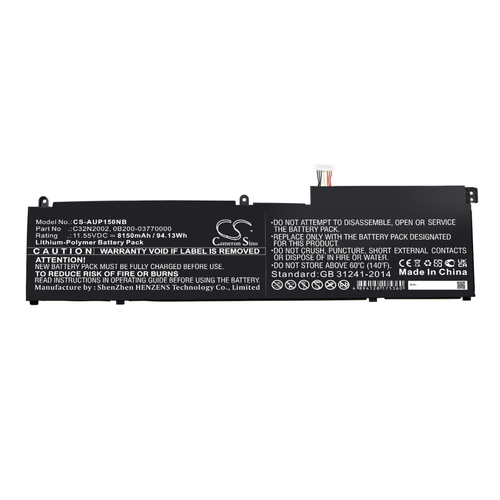 Kompatibilna zamjena baterije za Asus 0B200-03770000,C32N2002