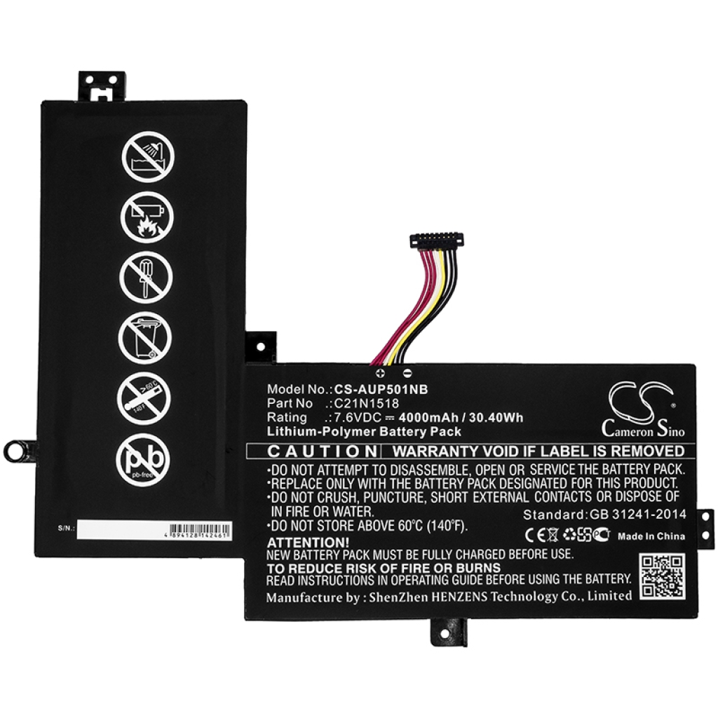 Kompatibilna zamjena baterije za Asus 0B200-01850000,C21N1518