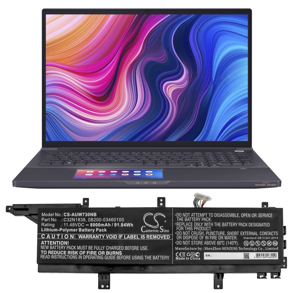 Kompatibilna zamjena baterije za Asus 0B200-03460100,C32N1838