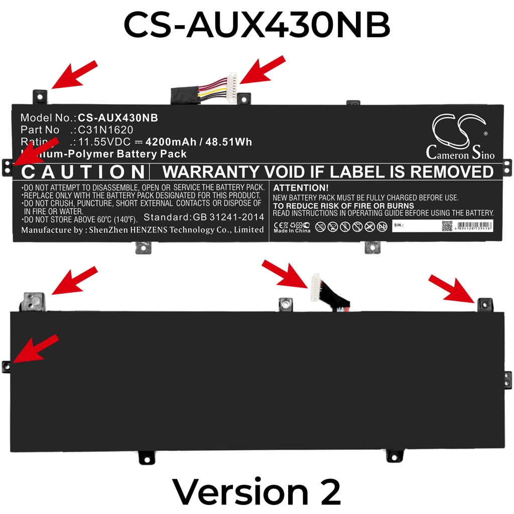 Baterija za prijenosno računalo Asus ExpertBook PU404FA