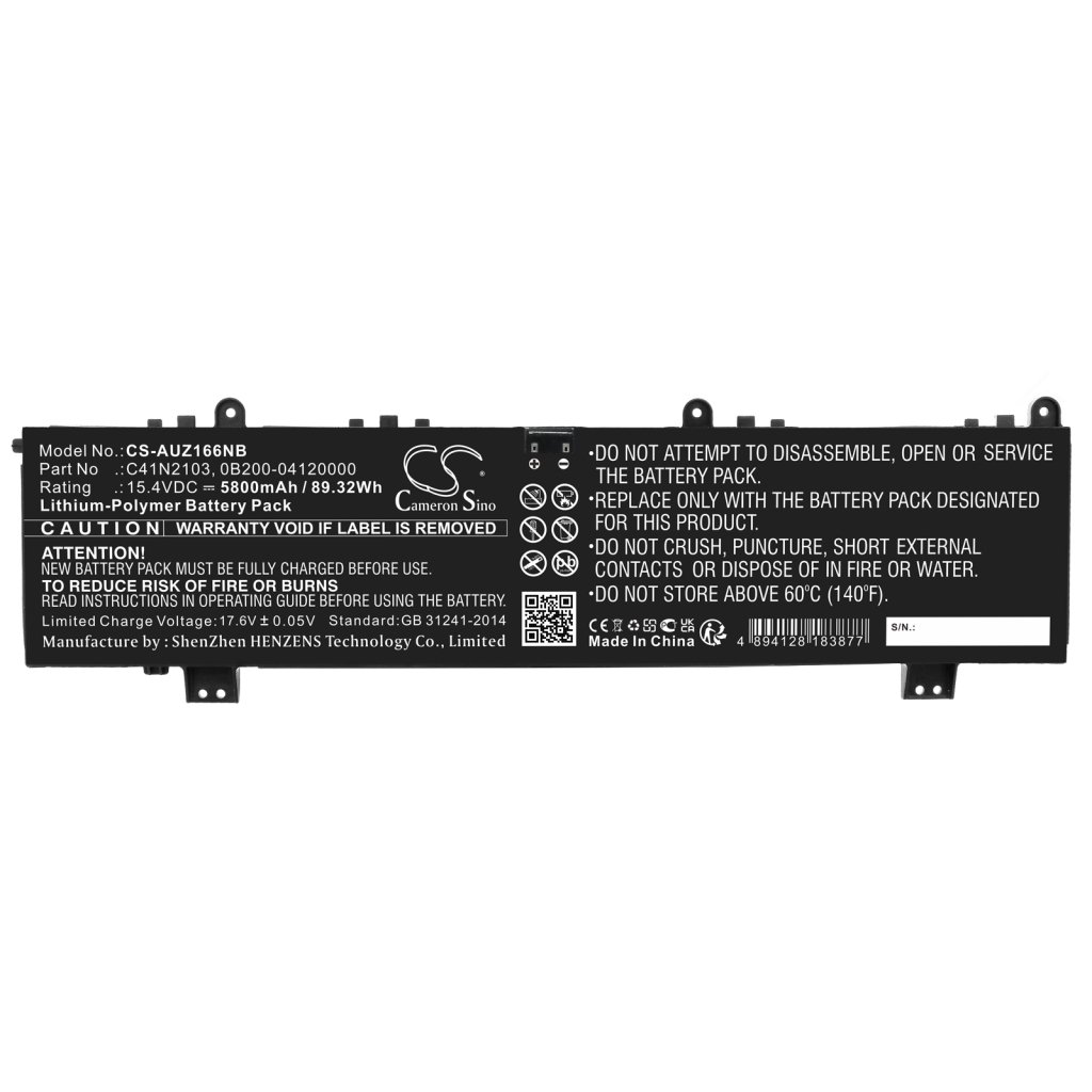 Kompatibilna zamjena baterije za Asus 0B200-04120000,C41N2103
