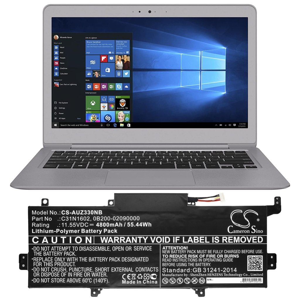 Kompatibilna zamjena baterije za Asus 0B200-02090000,C31N1602