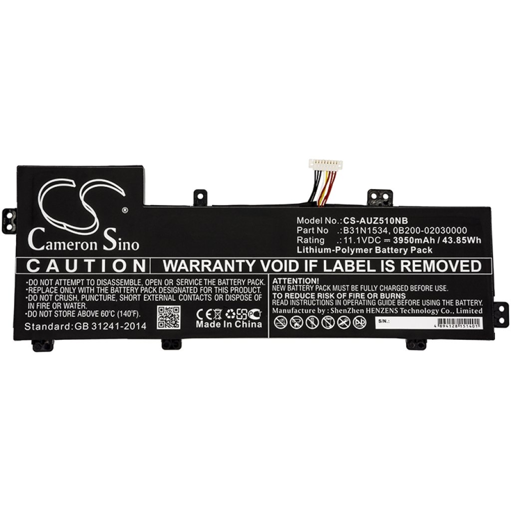 Kompatibilna zamjena baterije za Asus 0B200-02030000,B31N1534