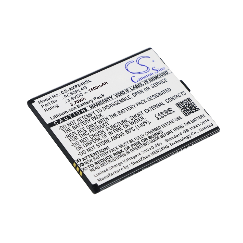 Baterija za mobilni telefon Intex CS-AVP540SL