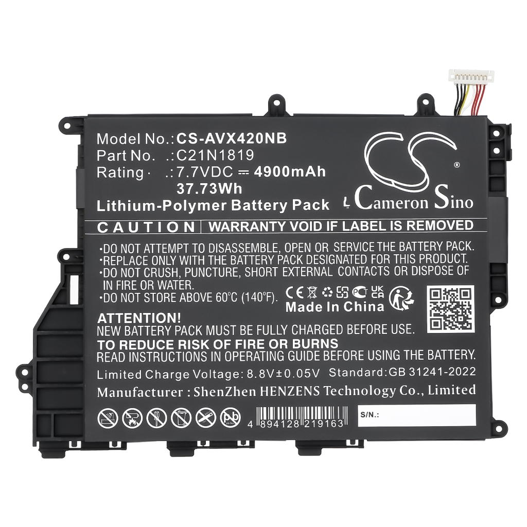 Kompatibilna zamjena baterije za Asus 0B200-03200000,C21N1819