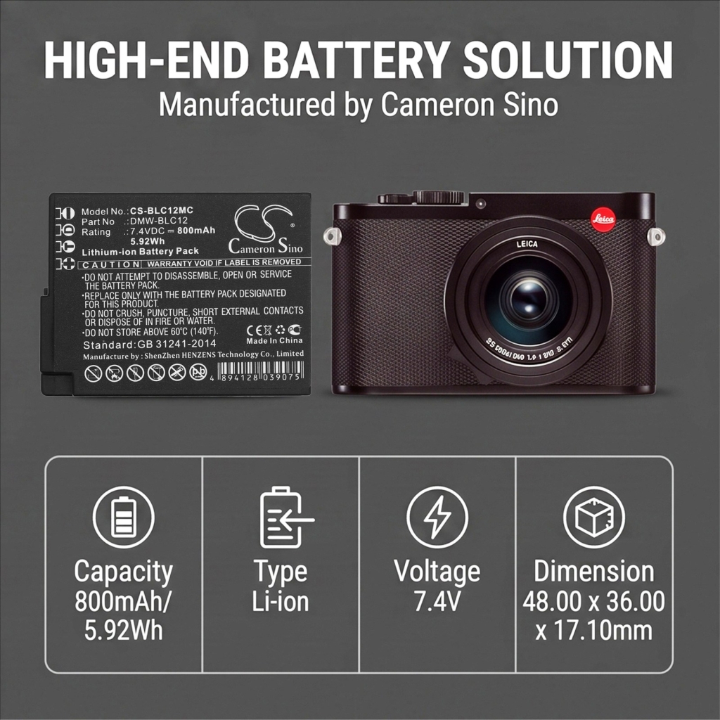 Battery for Panasonic Lumix DMC-GH2