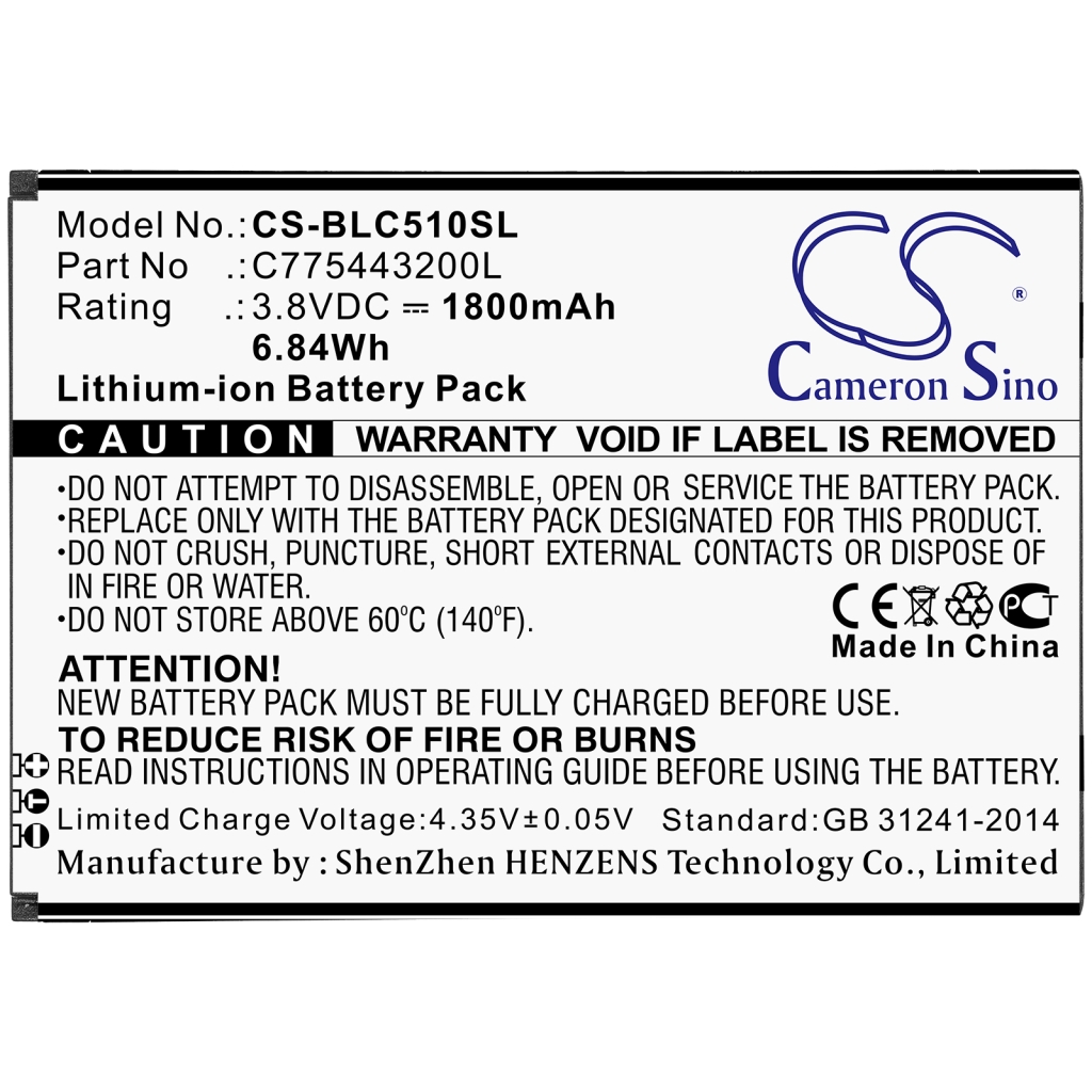 Baterija za mobilni telefon BLU C5 2019 (CS-BLC510SL)