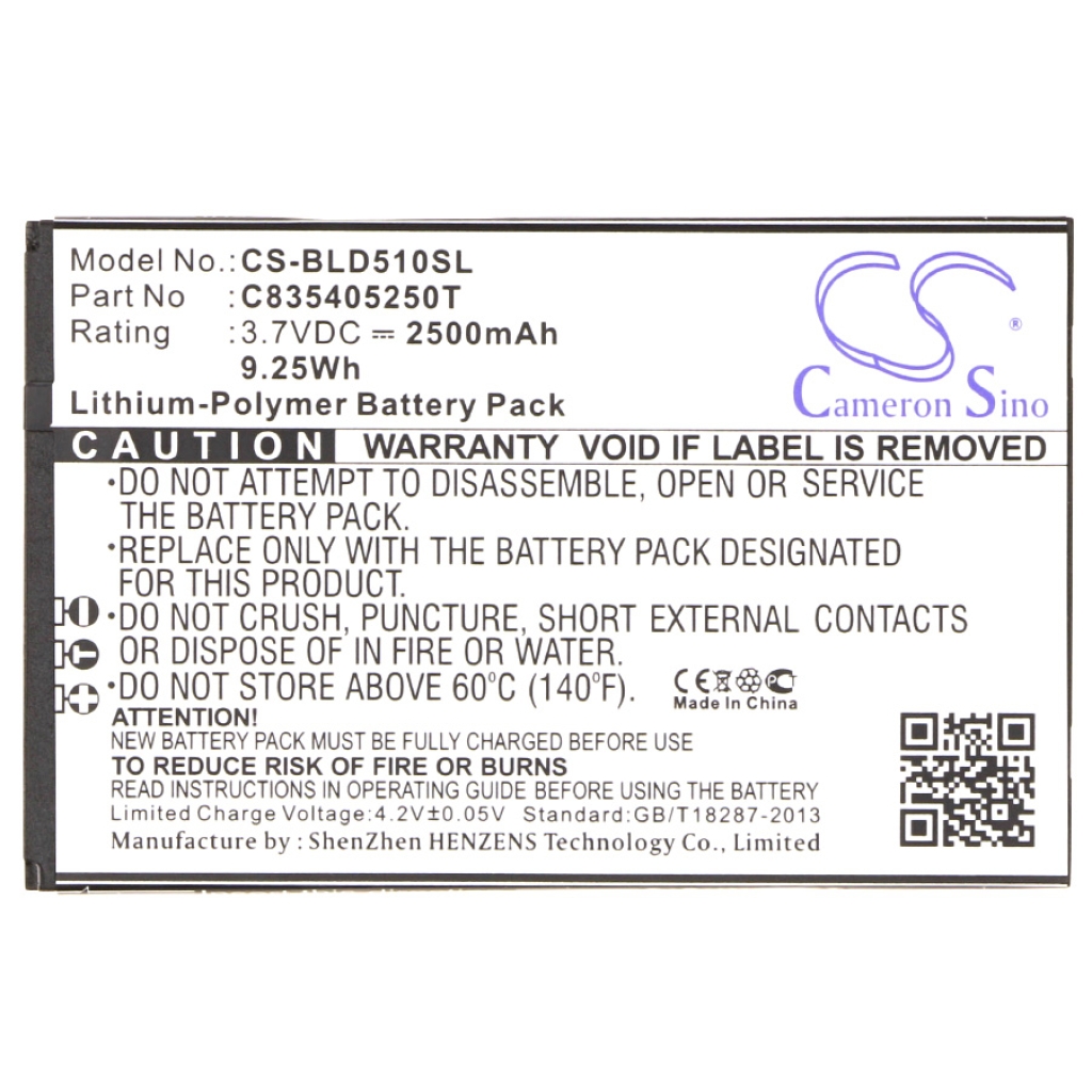 Kompatibilna zamjena baterije za BLU C835405250T