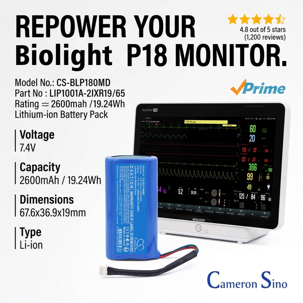 Baterija kompatibilno s Biolight CS-BLP180MD