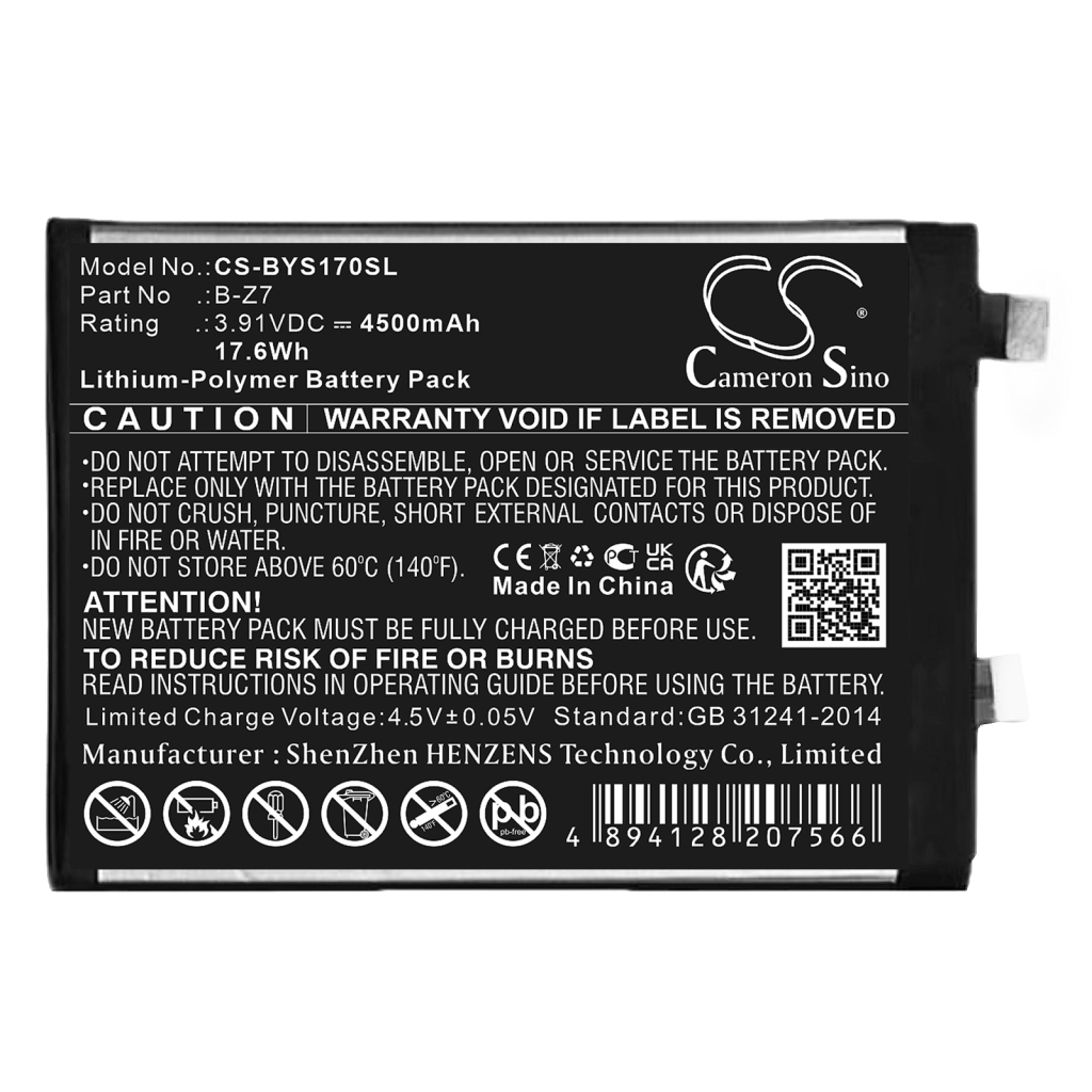Baterija za mobilni telefon Vivo V2285A (CS-BYS170SL)