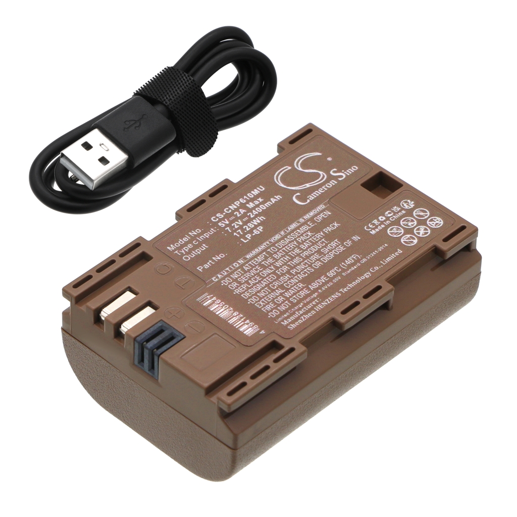 Compatible battery replacement for Canon LP-E6,LP-E6N,LP-E6NH,LP-E6P