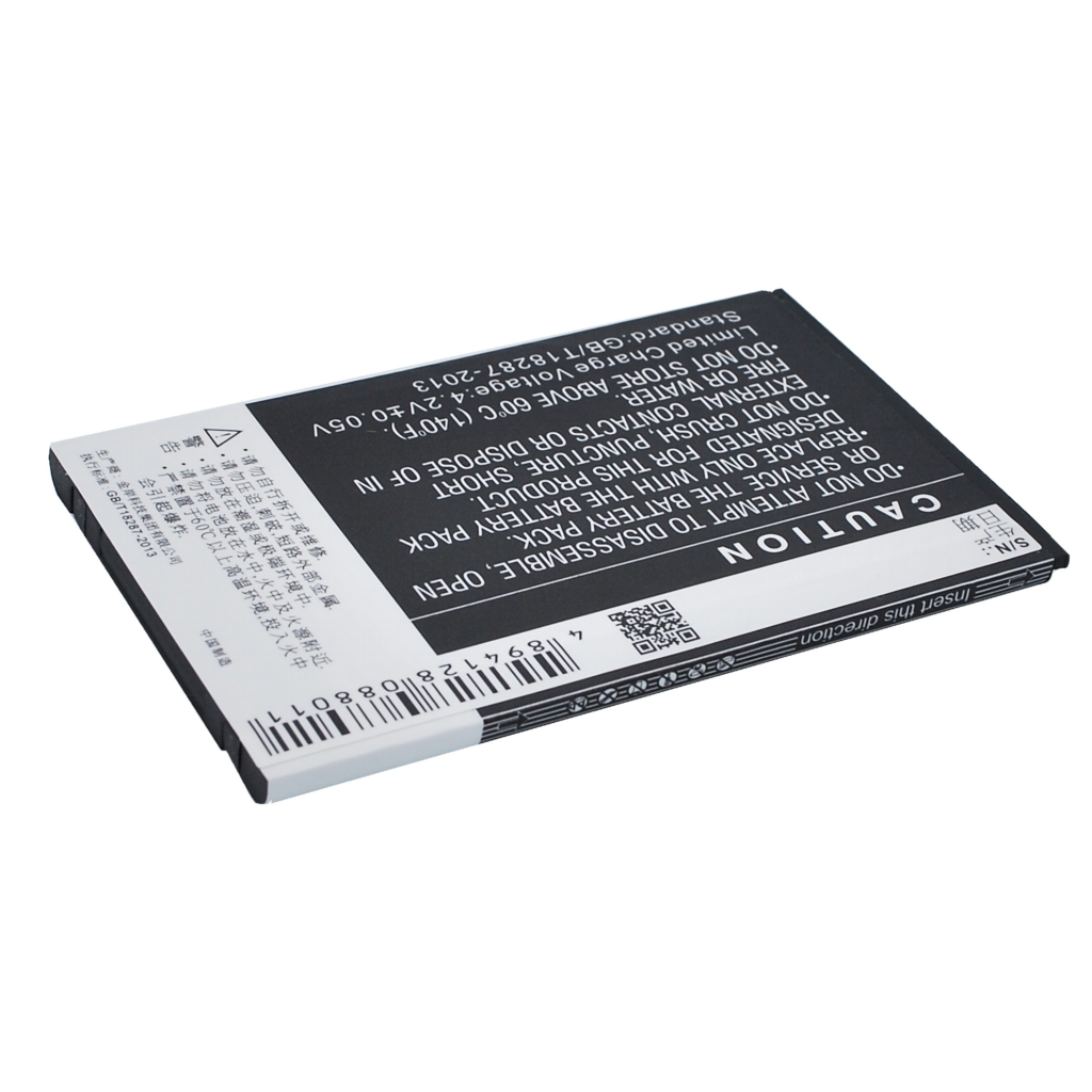 Cameron Sino CS-CPD511SL battery caution face opposite angle with barcodes