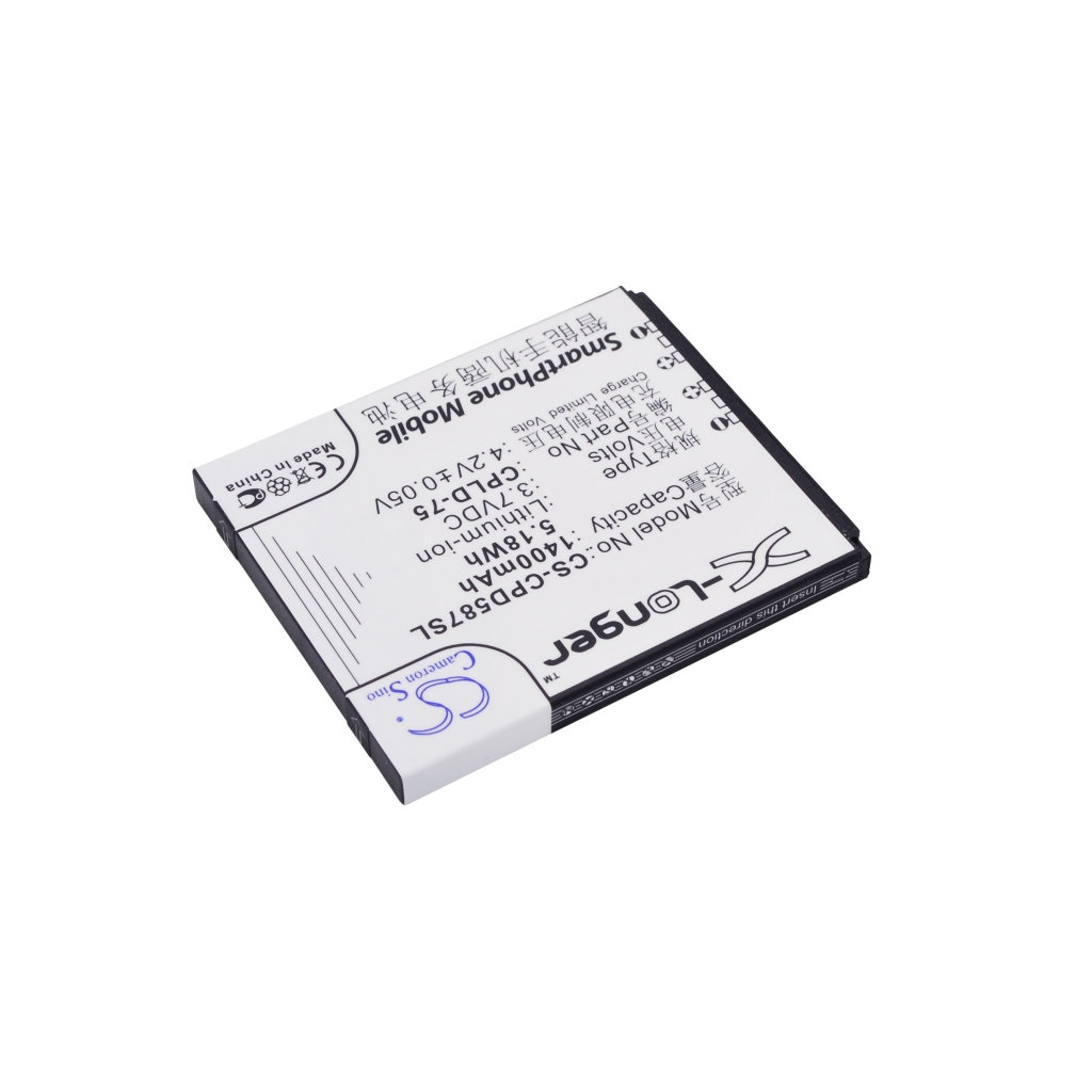 CS-CPD587SL angled label CPLD-75 1400mAh opposite