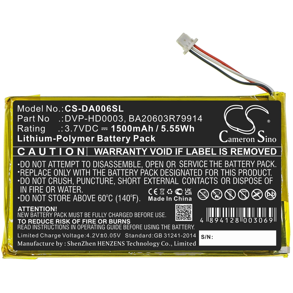 Baterija za MP3, MP4, PMP Creative CS-DA006SL