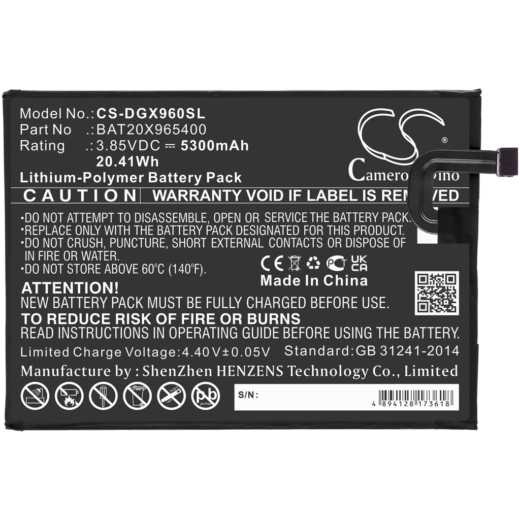 Mobile Phone Battery Doogee CS-DGX960SL