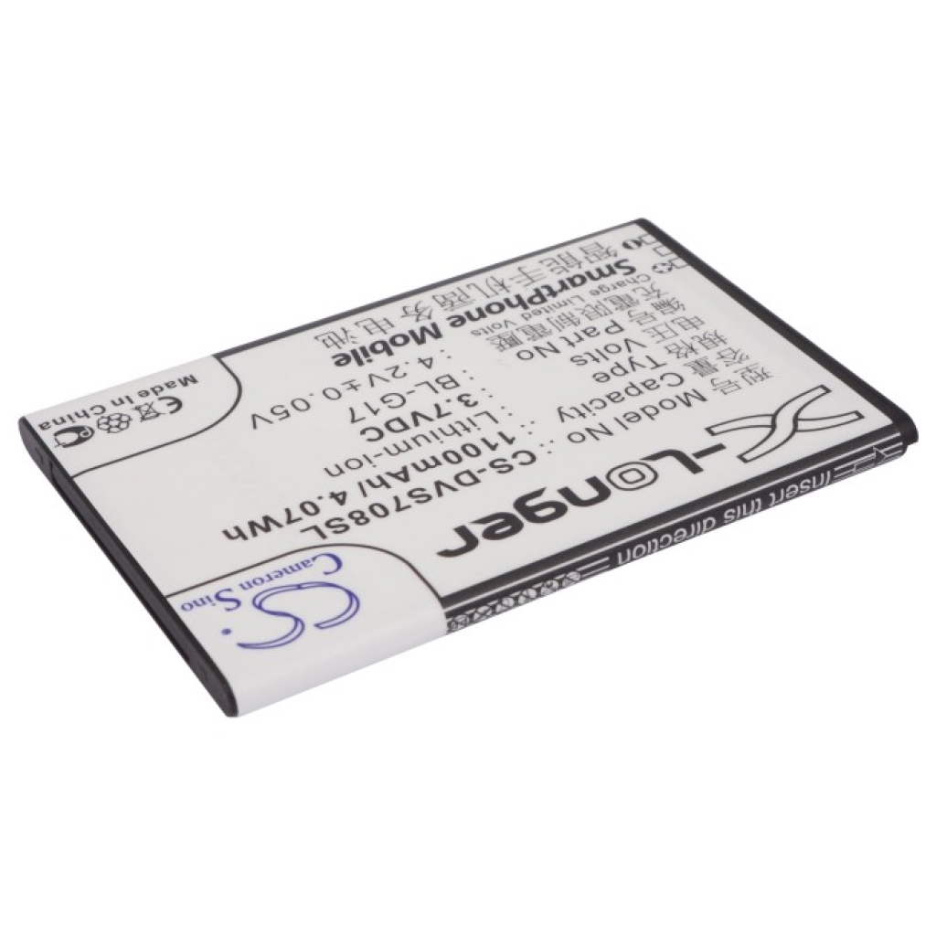 Cameron Sino X-Longer CS-DVS708SL prikaz stražnje naljepnice: 3,7V 1100mAh Li-ion