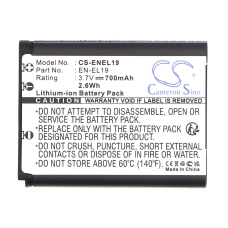 Compatible battery replacement for Sony EN-EL19,NP-BJ1