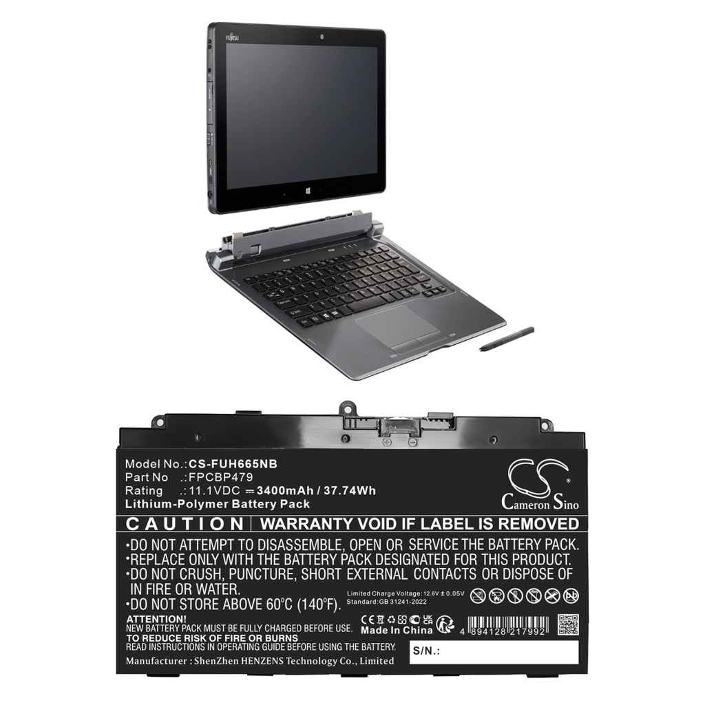 Notebook battery Fujitsu Stylistic Q739