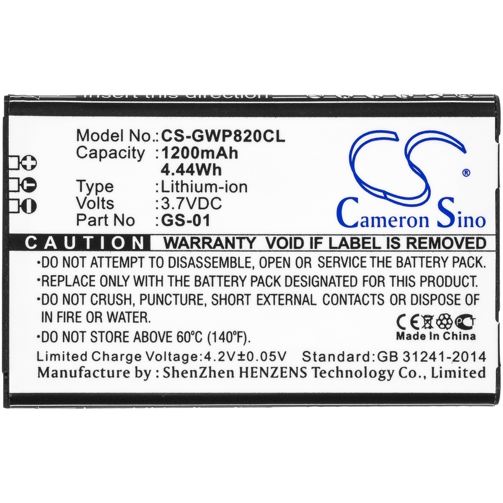 Baterija za bežični telefon Grandstream WP810 (CS-GWP820CL)