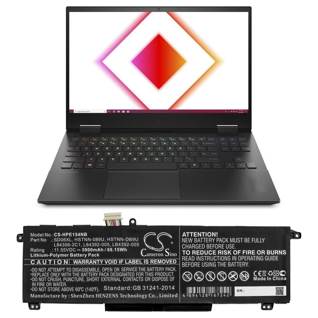 Baterija za prijenosno računalo HP Omen 15-EK0014TX (CS-HPE154NB)