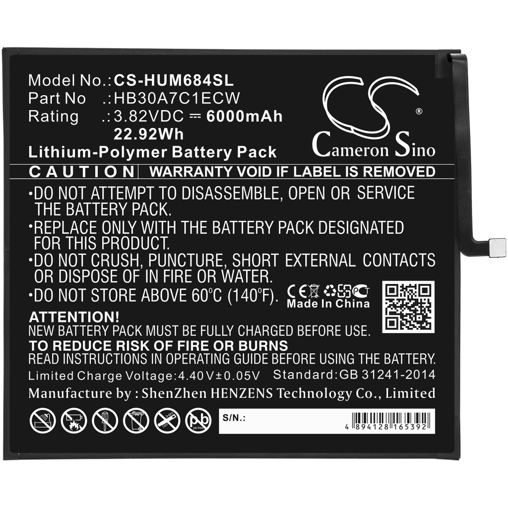 Baterija za tablet Huawei MediaPad M6 8.4 (CS-HUM684SL)
